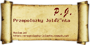 Przepolszky Jolánta névjegykártya